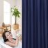  US Direct  Polyester Waffle Weave Textured Grommet Top Shower Curtain Bathroom Decorations Thicken Strengthen Waterproof Fabric Bath Curtain