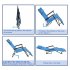  US Direct  Portable Camping And Lounge Travel Outdoor Seat RHC 202 Portable Folding Dual use Extended Recliner Blue