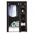  US Direct  Portable  Closet Storage Organizer Clothes Wardrobe 5 layers 6 compartments 110 45 175 Black