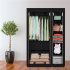  US Direct  Portable  Closet Storage Organizer Clothes Wardrobe 5 layers 6 compartments 110 45 175 Black