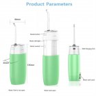 [US Direct] Portable Cordless Dental Oral Irrigator 3 Modes Mini Rechargeable Electric Water Flosser For Cleaning Teeth green