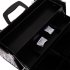  US Direct  Portable Cosmetic  Case Sm 2083 White Zebra Pattern Makeup Train Case Jewelry Box Organizer Black and white