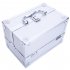  US Direct  Portable Cosmetic  Case With Mirror Makeup Train Case Jewelry Box Organizer Silver