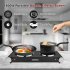  US Direct  Portable Electric  Double  Stove Compatible Ceramic Glass Cusimax 900w 900w Cooking Hot Plate black