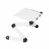  US Direct  Portable Folding Table 48 X 26cm Multifunctional Home Use 360 Degrees Rotatable Height Adjustable Table White