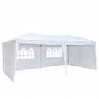 [US Direct] Portable Instant Open Canopy Shade Shelter 2 Door Gazebo Tent W/carry Case And Side Walls white
