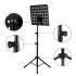  US Direct  Portable Music Stand Adjustable Lifting Height Folding Metal Music Holder Musician Gifts black