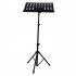  US Direct  Portable Music Stand Adjustable Lifting Height Folding Metal Music Holder Musician Gifts black