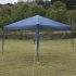  US Direct  Portable Outdoor Folding Tent Waterproof Right angle Oxford Cloth Sun Shelter With Carry Bag  3 X 3meter   blue