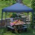  US Direct  Portable Outdoor Folding Tent Waterproof Right angle Oxford Cloth Sun Shelter With Carry Bag  3 X 3meter   blue
