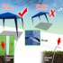  US Direct  Portable Outdoor Folding Tent Waterproof Right angle Oxford Cloth Sun Shelter With Carry Bag  3 X 3meter   blue