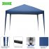  US Direct  Portable Outdoor Folding Tent Waterproof Lightweight Right angle Sun Shelter With Carry Bag 3x3meter blue