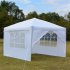  US Direct  Portable Outdoor Folding Tent Waterproof Right angle Sun Shelter With Two Doors Two Windows 3 X 3meter White