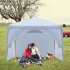  US Direct  Portable Outdoor Folding Tent Waterproof Right angle Sun Shelter With Two Doors Two Windows 3 X 3meter White
