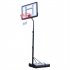  US Direct  Portable Removable Basketball Circle With Transparent Backboard Teenager Adjustable Height 210 260cm Black