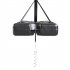  US Direct  Portable Removable Basketball Circle With Transparent Backboard Teenager Adjustable Height 210 260cm Black