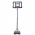  US Direct  Portable Removable Basketball Circle With Transparent Backboard Teenager Adjustable Height 210 260cm Black