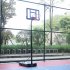 US Direct  Portable Removable Basketball Circle With Transparent Backboard Teenager Adjustable Height 210 260cm Black