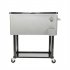  US Direct  Portable Rolling Cooler Ice Chest Cart Trolley 80qt For Outdoor Patio Deck Party Beer Drink Cooler gray