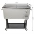  US Direct  Portable Rolling Cooler Ice Chest Cart Trolley 80qt For Outdoor Patio Deck Party Beer Drink Cooler gray