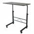 US Direct  Portable Side Table Multipurpose Removable Adjustable Height Fine Workmanship Table black