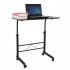  US Direct  Portable Side Table Multipurpose Removable Adjustable Height Fine Workmanship Table black