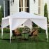  US Direct  Portable Tent 3X3m Portable Sports Cabana Compact Instant Canopy Tent for Hiking Camping Fishing Picnic Family Outings white