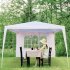  US Direct  Portable Tent 3X3m Portable Sports Cabana Compact Instant Canopy Tent for Hiking Camping Fishing Picnic Family Outings white