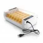 [US Direct] Poultry Automatic  Incubator Set For 24 Eggs With  Led Egg Lighter Water Injector Single Power Supply white