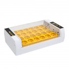  US Direct  Poultry Automatic  Incubator Set For 24 Eggs With Led Egg Lighter Water Injector white
