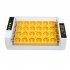  US Direct  Poultry Automatic  Incubator Set For 24 Eggs With Led Egg Lighter Water Injector white