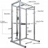  US Direct  Power  Squat  Cage With Lat Pull Down low Row Attachment Power Rack For Household Exercise Silver