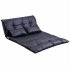  US Direct  Pu Leather Floor  Chair Adjustable Sofa Bed Lounge Floor Mattress Lazy Man Couch With Pillows Black