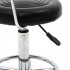  US Direct  Pu Leather Sponge Rolling  Swivel Salon Stool Chair With Back Support For Office black