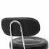  US Direct  Pu Leather Sponge Rolling  Swivel Salon Stool Chair With Back Support For Office black
