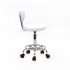  US Direct  Pu Leather Sponge Salon  Stool Multi purpose Adjustable Spa Bar Stool With Back Cushion Wheels white