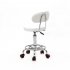  US Direct  Pu Leather Sponge Salon  Stool Multi purpose Adjustable Spa Bar Stool With Back Cushion Wheels white