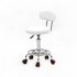  US Direct  Pu Leather Sponge Salon  Stool Multi purpose Adjustable Spa Bar Stool With Back Cushion Wheels white