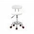  US Direct  Pu Leather Adjustable Salon  Stool Spa Bar Stool With Back Cushion Wheels white