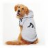  US Direct  Puppy Pet Dog Clothes Cotton Hoodie Clothes Warm Sweater Coat with Adidog Letters Printed gray 7XL