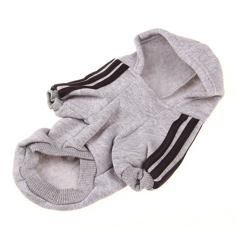 US Puppy Pet Dog Clothes Cotton Hoodie Clothes Warm Sweater Coat with Adidog Letters Printed gray_7XL