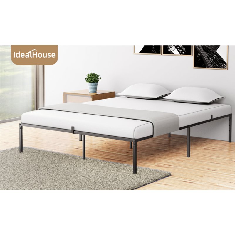 US IDEALHOUSE Queen size iron bed frame