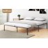  US Direct  Queen Metal Platform Bed Frame with Sturdy Steel Bed Slats Mattress Foundation No Box Spring Needed Large Storage Space Easy to Assemble Non Shaking