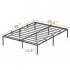  US Direct  Queen Metal Platform Bed Frame with Sturdy Steel Bed Slats Mattress Foundation No Box Spring Needed Large Storage Space Easy to Assemble Non Shaking