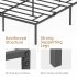  US Direct  Queen Metal Platform Bed Frame with Sturdy Steel Bed Slats Mattress Foundation No Box Spring Needed Large Storage Space Easy to Assemble Non Shaking
