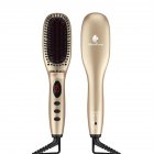 US Rapid Heating Hair Straightener Brush Ceramic Heated Electric Comb As shown