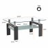  US Direct  Rectangle Black Glass Coffee Table  Clear Coffee Table   Modern Side Center Tables for Living Room     Living Room Furniture