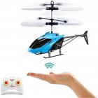 [US Direct] Remote  Control  Helicopter Mini Infrared Rc Helicopter With Gyro Blue Blue