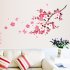  US Direct  Removable Pink Color Butterflies Peach Blossom Pattern Wall Sticker for Living Room Bedroom AY6008