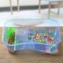  US Direct  Reptile Turtle Tortoise Vivarium Box Aquarium Tank with Basking Ramp blue